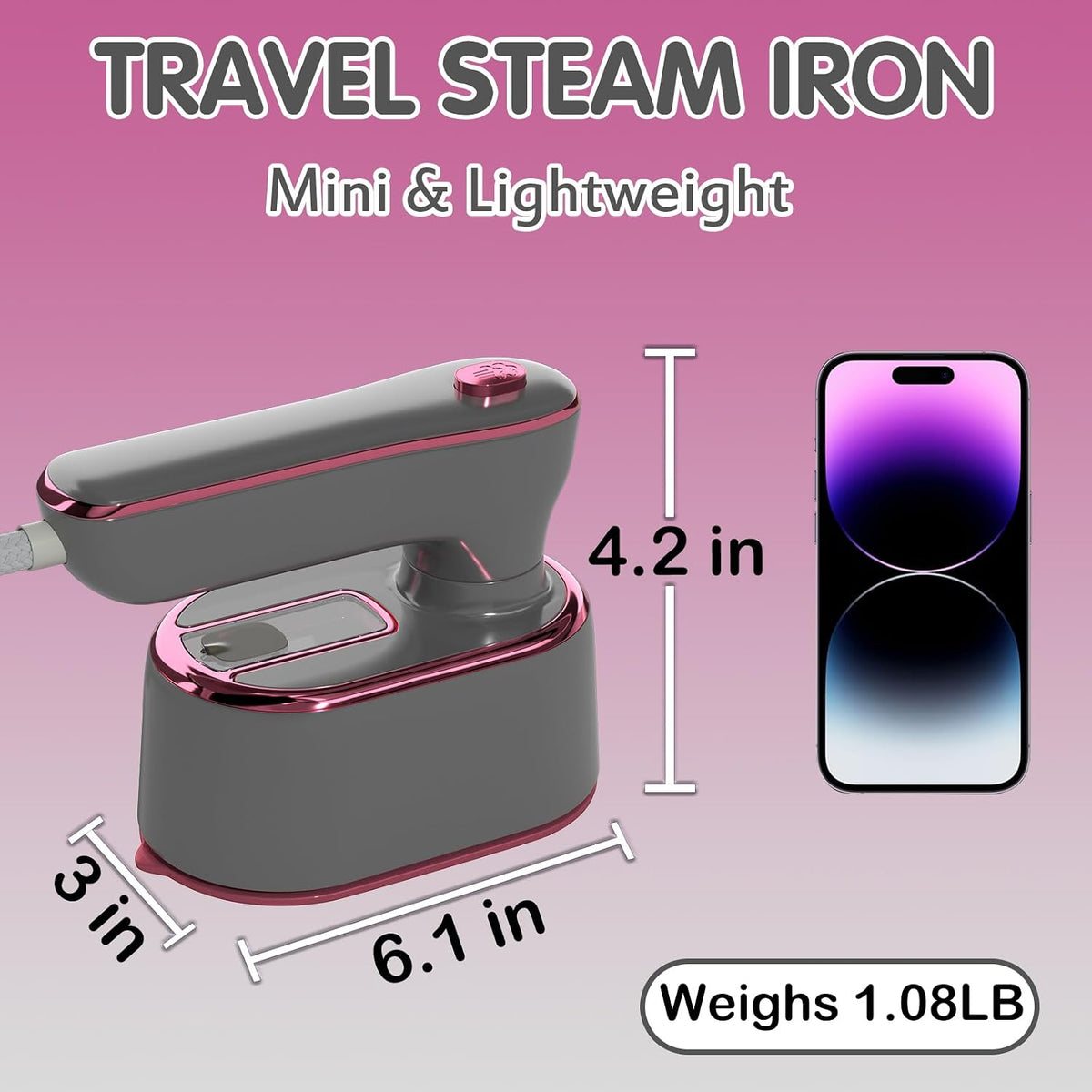 Velora Mini Steam Iron - 2-in-1 Travel Steamer & Iron